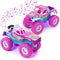 Toddler Girl Toys - 2 Pack Pink Car Monster Truck for Girls Age 2-6 with LED Lights and Music