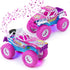 Toddler Girl Toys - 2 Pack Pink Car Monster Truck for Girls Age 2-6 with LED Lights and Music