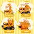 Lovinkiki 1-3, Set Bulldozer, 2 3 4 5 Construction Truck Toys for Toddlers Push and Go Toy Vehicles with Mixer, Dump