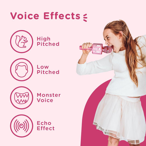 Move2Play Kids Karaoke Microphone, Personalize with Jewel Stickers, Birthday Gift for Ages 3+