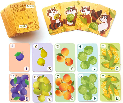 Melon Rind Clumsy Thief Junior Math Card Game, Fun for Kids Ages 5-7+, Award-Winning Family Game