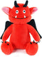 Sew Butiful Red Monster Stuffed Animal Toy, Cute Plushies, Stuffed Bat Plush Gift for
