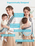 3D 33 lbs, Baby Sling Carrier, Cotton and Breathable Mesh, Ergonomically Adjustable Baby Carrier Newborn to Toddler
