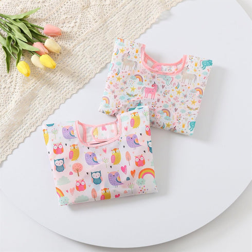 3 3-24 Pcs Waterproof Long Sleeves Baby Bibs Weaning Smock Bib Months