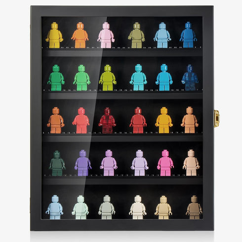 11 13.4 inches TJ.MOREE Minifigure Display Case for Collectibles, Mini Figure Display Case Wall Mount, x Black