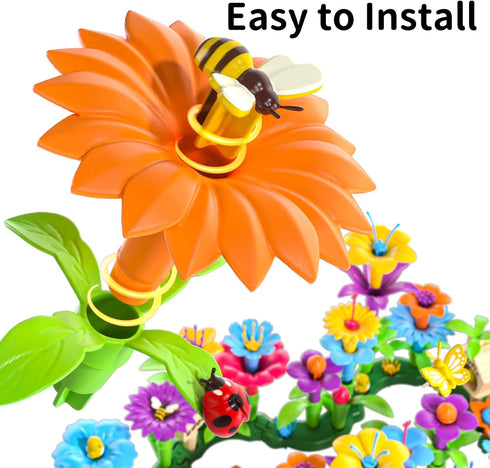 224 Set 3 4 5 6 7 8 3-8 TEMI PCS Flower Garden Building Toys for Girls Toys, Educational STEM Toy and Preschool Garden