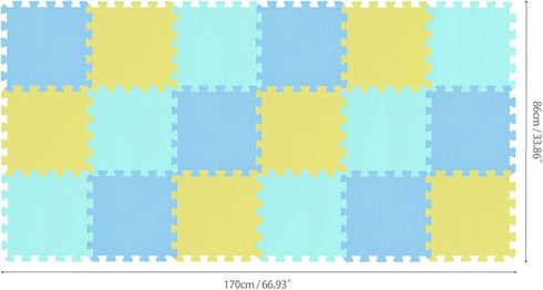 18 QC-EGHb18N qqpp EVA Rubber Tiles Interlocking Puzzle Foam Floor Mats - Baby Play Mat for Playing | Exercise Mat