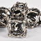 UBEUCK 7PCS Skull and Dragon Metal DND Dice Set for Dungeons & Dragons, Multi-Faceted RPG (Antique Nickel)