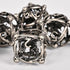 UBEUCK 7PCS Skull and Dragon Metal DND Dice Set for Dungeons & Dragons, Multi-Faceted RPG (Antique Nickel)