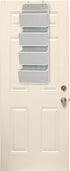 Simple Houseware Over the Door Wall Mount Hanging Organizer, 4 Pocket, Grey