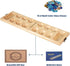 AMEROUS Wooden Mancala Board Game Set - Folding Board with 72+8 BONUS Multi Color Glass Stones, Portable Travel Game