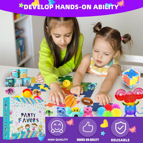 DKZ 1000Pcs Pack,Stocking Bulk Party Favors for Kids, Fidget Toys Stuffers, Treasure Box Chest, Birthday Party