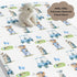 Wicbfdfv 52x28x9 Cute Bear Golf Cart Blue Baby Crib Sheet for Boys Girls in Bears Sport Golfing Flag Club Fitted Crib