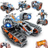 5-in-1 STEM Building Toys with LED Light, 604 PCS RC Tech Tank Robot Sleigh Gift for Kids Ages 6-12+