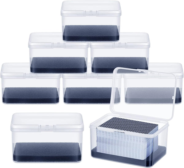 PerKoop 8 Pcs Clear Plastic Card Case - Playing Card Storage Box Holder - Organizer for Travel Game, 4.7 x 3.3 x 2.5