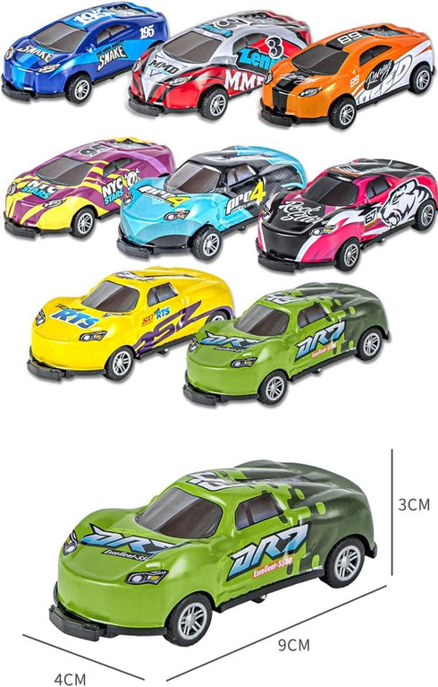 8PCS Mini Model Stunt Toy Cars, Pull Back Die Cast Cars for Boys 3-6 Years, Jumping Flip Car Toys