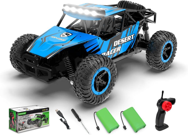 RACENT Remote Control Cars - 1:16 Scale 20kph Fast RC Truck, All Terrain Off-Road Monster Truck for Kids