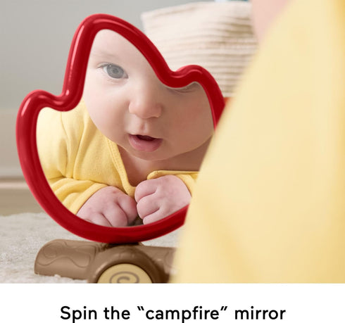 Set, 7-Piece 3+ Fisher-Price Baby Toys Mini Me Moments Camp & Crinkle Fishing & Hiking Sensory Activities for Newborn