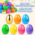 300PCS 2.4'' 288 12 V-Opitos Plastic Easter Eggs, Bulk Empty Colorful with Golden Eggs, Hinged Fillable Eggs for Easter