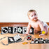 7 Pcs High Contrast Black and White Baby Toys for Newborn, Montessori Tummy Time Sensory Toys for 0-6 Months