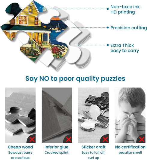 najiaxiaowu 300 Summer 8-10 10-12,Challenging 20.5x15in Piece Puzzle for Adults,Fun Party Puzzle for Adults Kids