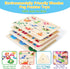 Montessori Wooden Peg Puzzles, 4 Pcs Educational Toys for Toddlers 2-5 Years, Alphabet, Shape, Number, Dinosaur Gifts