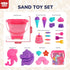 23 4-8 Summer TOY Life Pcs Unicorn Beach Toys for Kids Ages Collapsible Sand Toys with Silicone Bucket Shovels & Sand