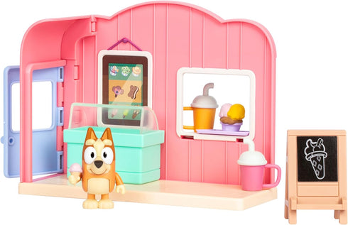 Bluey Mini Playsets Ice Cream Shop Playset - Includes Articulated Bingo Figure and Accessories