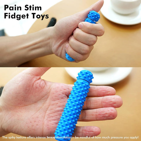 (2 Pack) LESONG Pain Fidget Toys for Adults: Rotating Spiky Grippie for Sensory Input - Pain Stim Fidget Toys