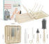 FXXQHT Set, 6-in-1 Baby Bottle Brush Travel Bottle Cleaning Kit with Silicone Bottle Brush, Nipple & Straw Brush, Soap