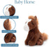 6 inches The Petting Zoo Horse Stuffed Animal Plushie, Gifts for Kids, Wild Onez Babiez Wildlife Animals, Brown Horse
