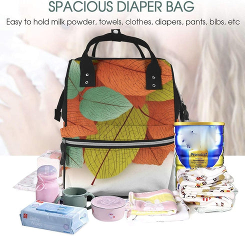 HCBPWVQA Backpack Daypacks Backpack Mommy Leaves Diaper Bag with Changing Pad and Pacifier Holder, Multifunction Laptop