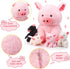 5 12 Inch Mommy 4 Silipull Pcs Pig Stuffed Animals, Large Plush Pig with Little Baby in Mother Belly, Gifts