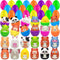 Prefilled Easter Eggs with Squishy Toys - 24 Pack Filled Easter Basket