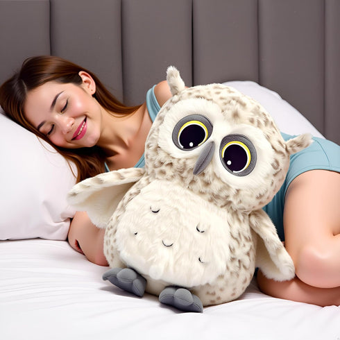 19.7 Inch Ryttir Chubby Giant Owl Stuffed Animal, Adventure Stuffed Owl Plush Toy, Brave Boy's and Girl's Room