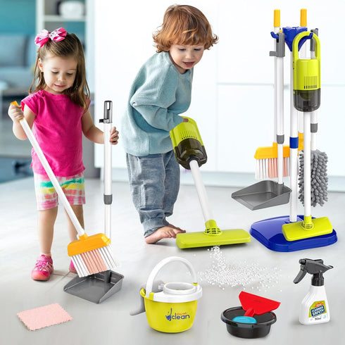 Pupu Pig Set, Set, Playset Set, Toddler Toys Cleaning Kids Cleaning Toy Pretend Play Home Cleaning - Incl.Electric Toy