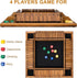 1-4 16 Pub12 inches BIVOMON Shut The Box Dice Game Players Wooden Board Table Math Game for Kids Adults, Classic Dice