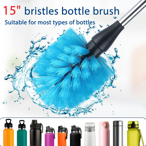 XENNRY Set Water Bottle Cleaner BrushBottle Brush Tube Cleaning Lab with Long Handlefor Cleaning Beer Bottles, Wine