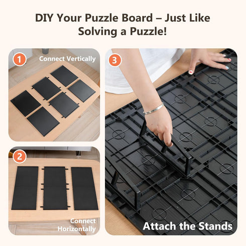 1000-Piecce 31 24 3.5 lbs WELGEE Tilting Puzzle Board with Stand, x Lightweight Portable Puzzle Table for Adults