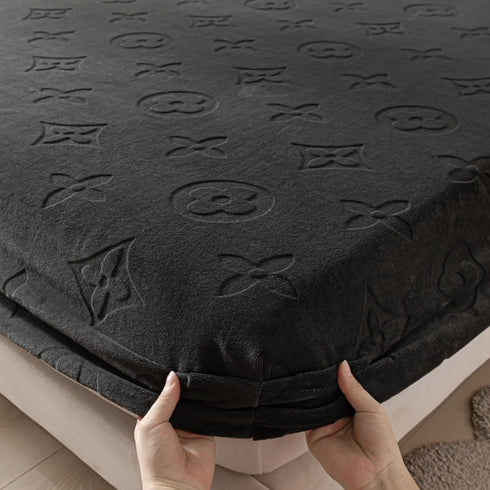 Wcxixo Taffeta Velvet Fitted Sheet Plush Shaggy Ultra Soft Flannel Fitted Bottom Sheet Fuzzy Comfortable Winter Bed