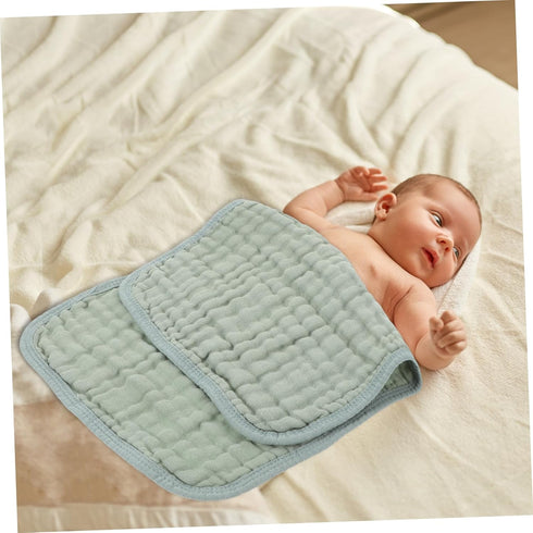 LOORGVEL 6pcs Cotton Burp Cloths Soft Muslin Washcloths for Newborns Absorbent Towels for Drool Sweat and Burping