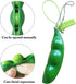 Acerich 3 Pack Edamame Keychain Fidget Toys, Squeeze-a-Bean Puchi Puti Mugen Keyring Pea Keychain Gift