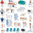 Set 26 4 Set 3+ OOOK Wooden Dollhouse Furniture for Kids, Pcs Dollhouse Accessories with Family Dolls and Dog