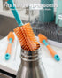 cicike Set (3-in-1) Silicone Baby Bottle Brush - Water Bottle Cleaner with Nipple & Straw Brush - BPA Free, Detachable