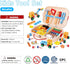 45 Pcs Kids Tool Set, Toddler Tool Box with STEM Construction Educational Toys for Ages 3-7, Wooden Kits