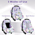 Car Seat Cover Baby Girl, Warm Winter Carseat Cover for Baby, Purple Floral Infant Car Seat Canopy with Peep Window