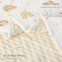 30x40 inches, Rainbow Baby Blankets for Girls, Soft Nursery Minky Blankets with Muslin and Dotted Fleece Back Receiving