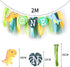 YOUAME 1st Dinosaurs One Birthday High Chair Banner Dinosaurs TuTu First Bday Party Decorations, High Chair Decor, Boy