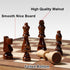 Magnetic Chess Board Set for Adults & Kids, 15" Wooden Folding Chess Game with Pieces Storage Slots