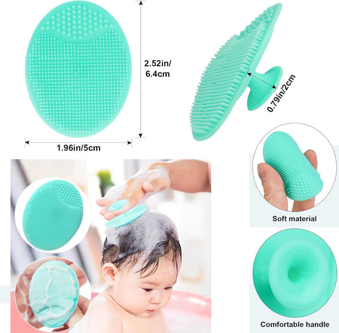 Mocokkiti Set (2 Baby Hair Brush, Goat Bristles Brush and Baby Cradle Cap Brush for Cradle Cap Wood Bristle Brush
